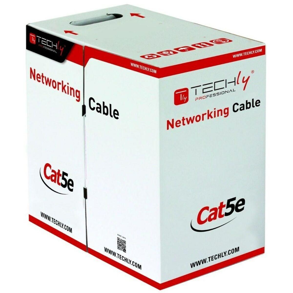 Cavo di Rete Rigido UTP Categoria 5e Techly ITP8-FLU-0305 Grigio 305 m
