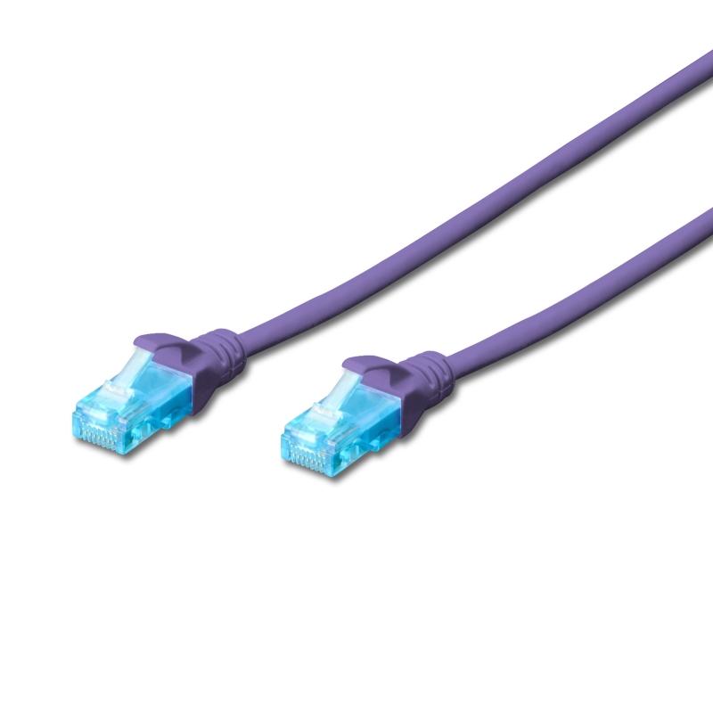 EWENT CAVO DI RETE U/UTP PATCH CORD 05MT CAT 5e COLOR VIOLA EW-5U-005P IM1145