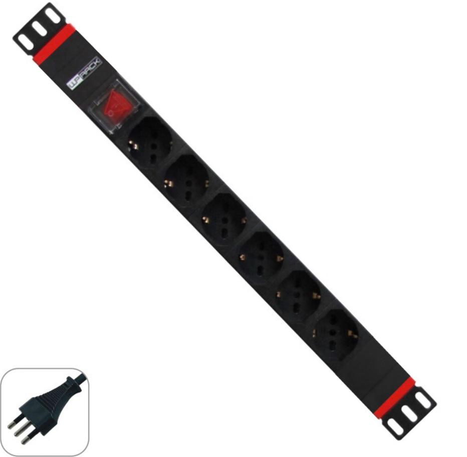 WP MULTIPRESA RACK 19" 6 X...