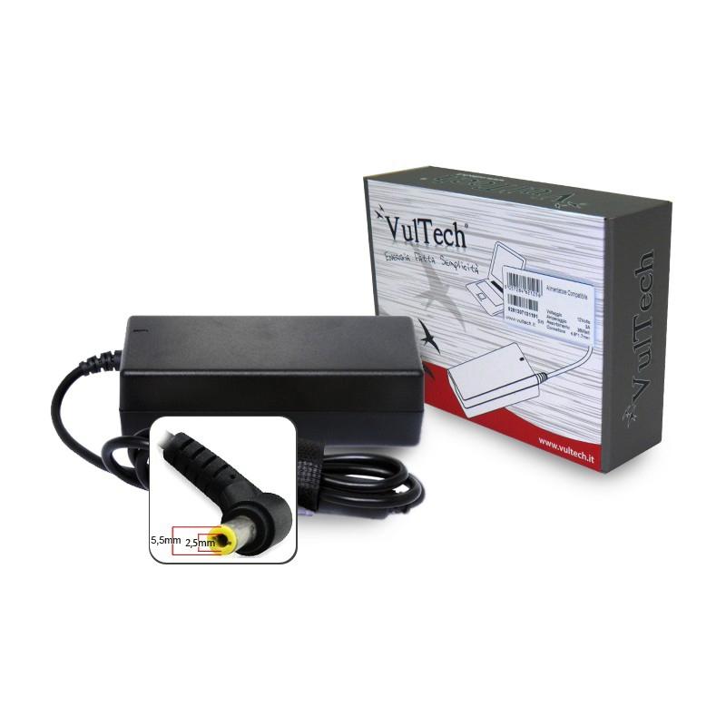 VULTECH ALIMENTATORE PER ACER 55X25 MM 65W 19V 342A AC19342C-312