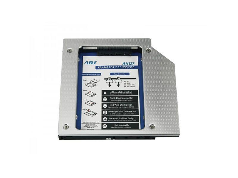 ADJ CADDY HDD/SSD SATA-III PER DRIVE CD/DVD 7/95/125MM AH127 120-00023