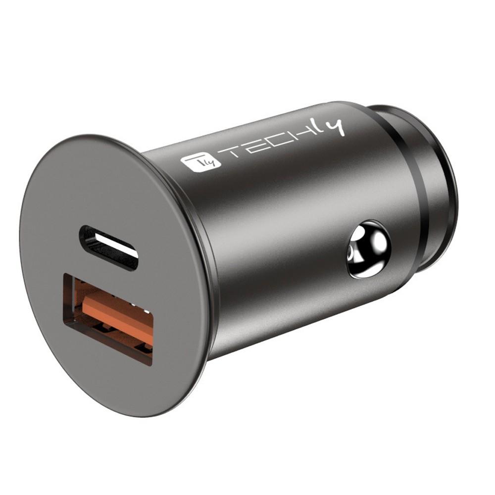 Techly IUSB2-CAR5-AC38W Caricabatterie per dispositivi mobili Universale Nero Accendisigari Ricarica rapida Auto
