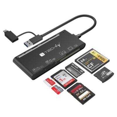 Lettore multischeda USB-A e USB-C
