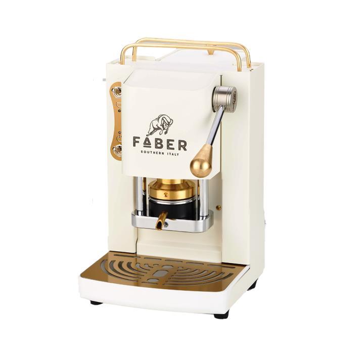MACCHINA PER CIALDE FABER MINI DLX BIANCO PRESSACIALDE OTTONE ESE44
