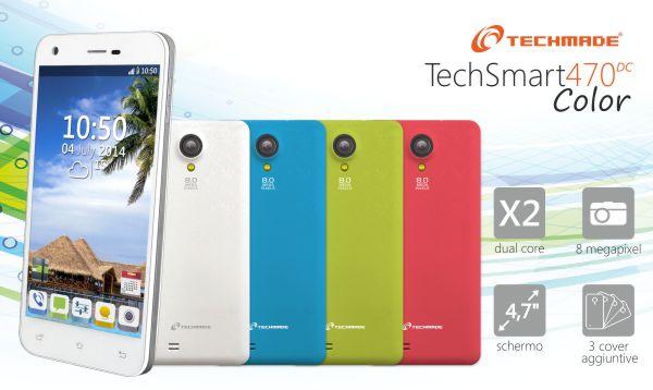 TECHMADE SMARTPHONE C470DC-COLOR DUAL-CORE 1GHZ/512MB/4GB/47"/ANDROID 4.4 C470DC-COLOR