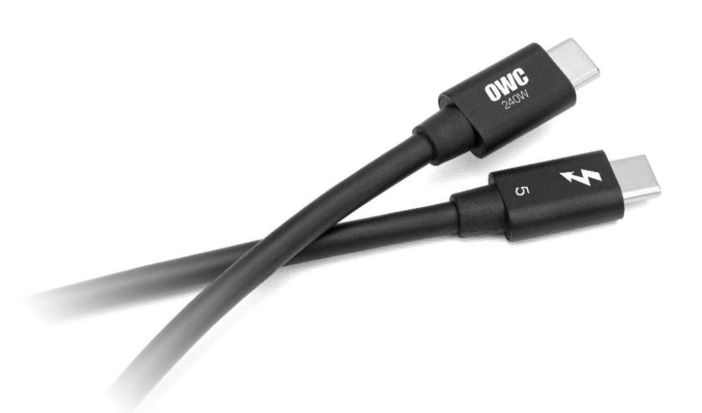 Cavo Thunderbolt 5 80Gbps compatibile TB4 / TB3 / USB4 / USB3.2 Gen2 - 1 metro - 240W - Nero