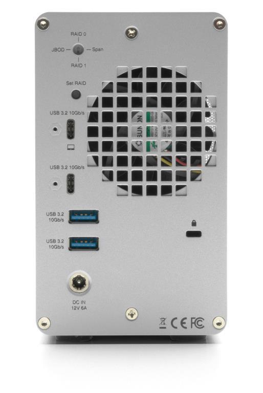 OWC Mercury Elite Pro Dual RAID Storage Enclosure con hub a 3 porte USB (10 Gb/s).
