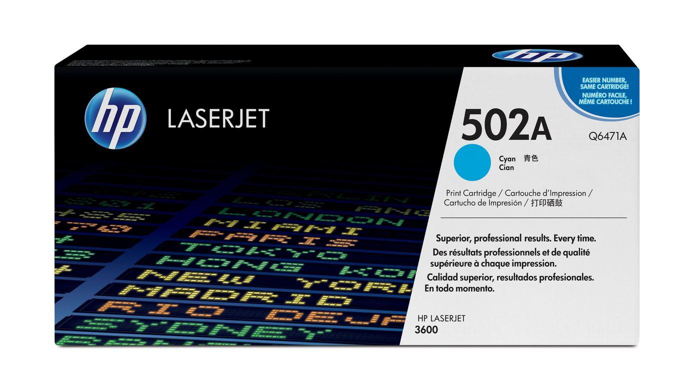 HP Cartuccia Toner originale ciano LaserJet 502A