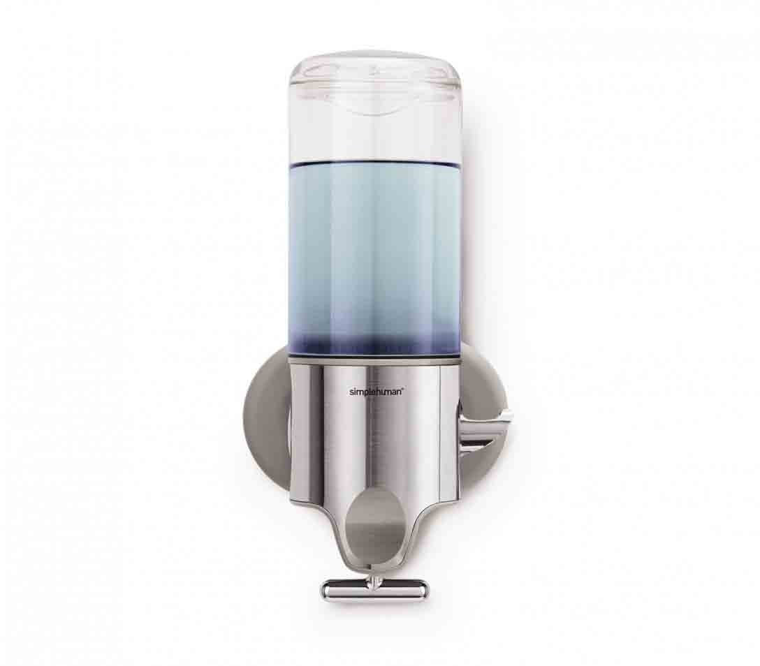 dispenser simplehuman con supporto a parete 1, acciaio inossidabile spazzolato