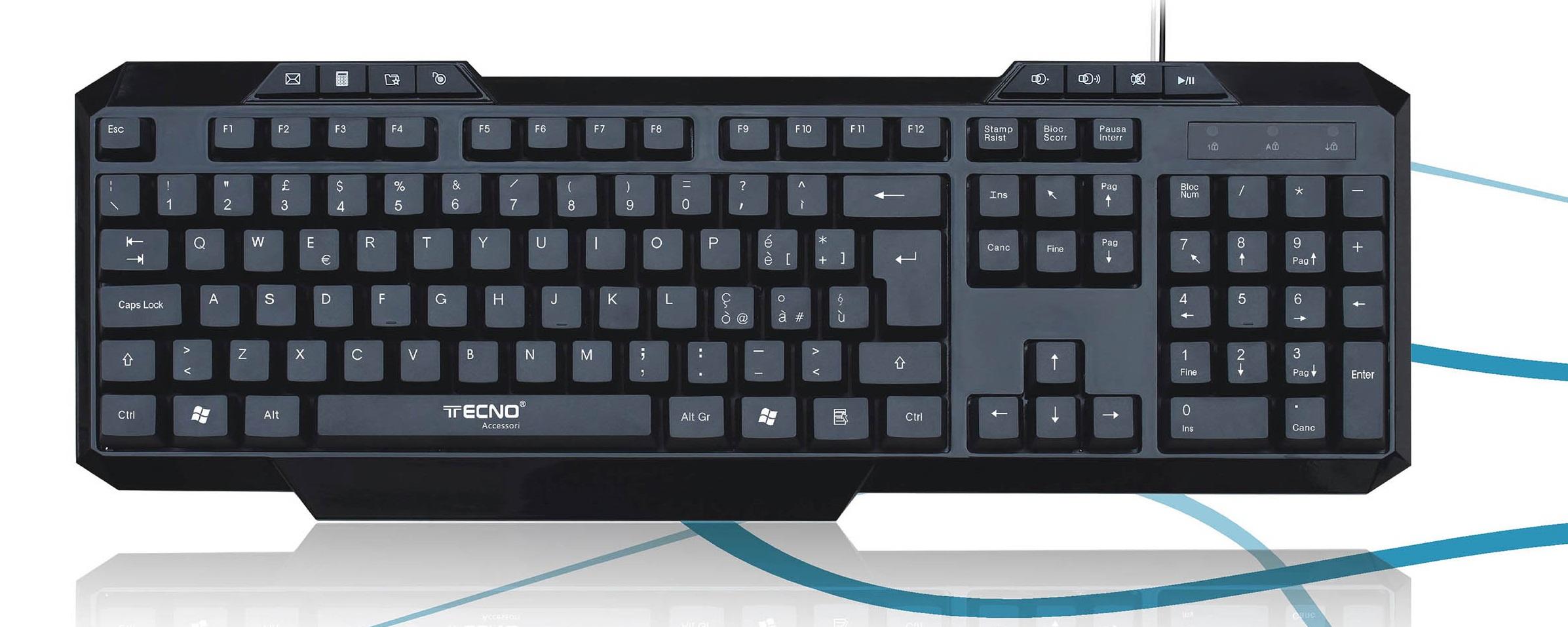 TECNO TASTIERA MULTIMEDIALE USB TC-822