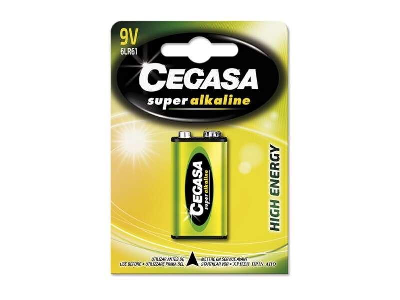 Batteria Super Alcalina Cegasa 6LR61 - Alta Tecnologia - Affidabilità  - Alte Prestazioni - Massime Prestazioni - Vari Colori
