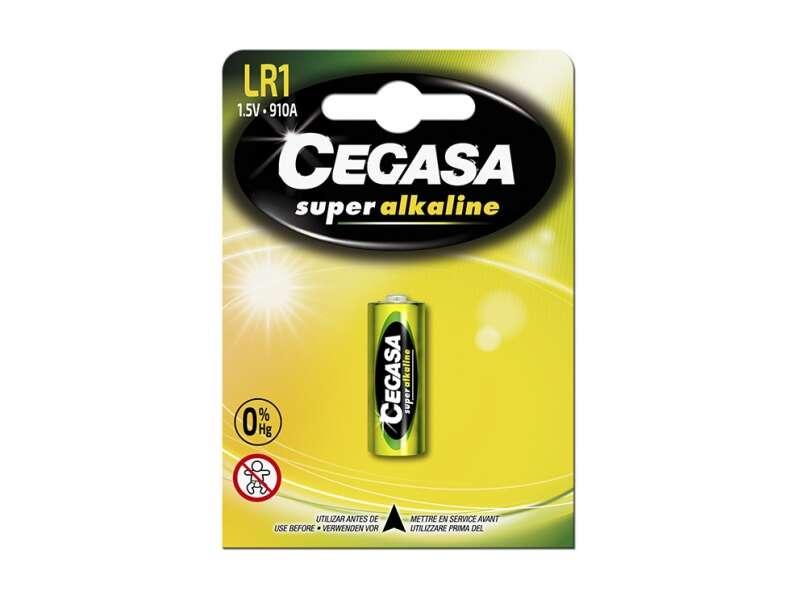 Cegasa Super Alkaline LR1 Pacchetto di 1 Pila LR1 1.5V - Alta tecnologia - Affidabilità - Performance elevate - Massimi vantag
