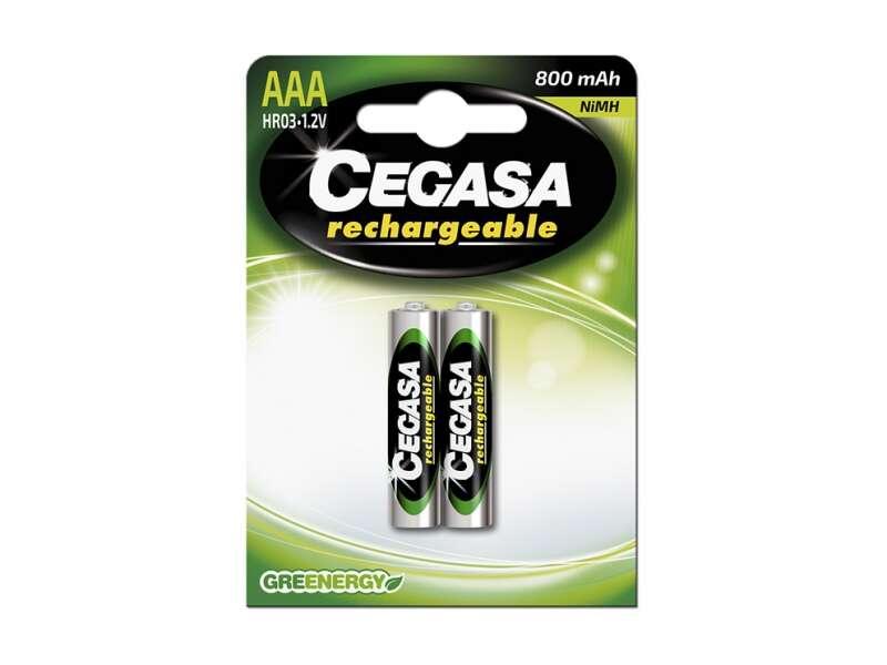 Batteria Ricaricabile Cegasa HR03 - Pi di Mille Cariche - Tecnologia RTU - Mantiene l'85% di Energia Dopo un Anno - Ideale per