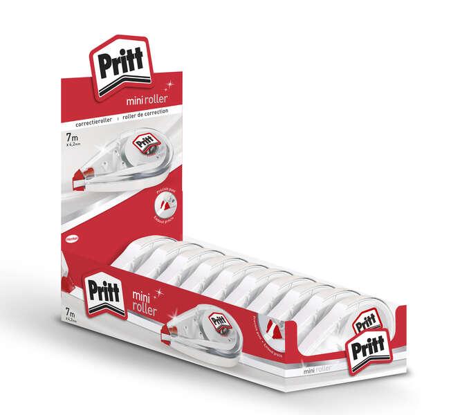 Pritt Mini Roller Display da 10 correttori 42 mm x 7 m - Compatto ed ergonomico - Punta flessibile ad alta precisione - Compati