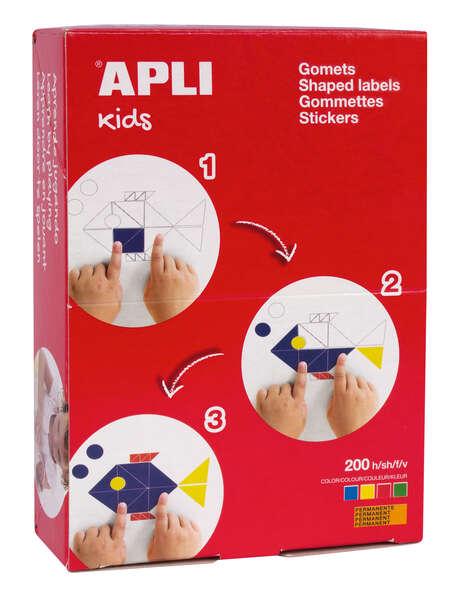 Il tondo si applica con adesivo permanente - misura 13mm - 15400 elastici per pezzo - Ideale per scuole e seminari per bambini