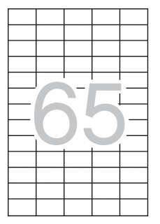 Applicatore di etichette permanenti bianco 38 x 212 mm 25 fogli