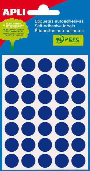 Etichette Minibag blu Appli ÃƒËœ 13.0 mm 5 fogli
