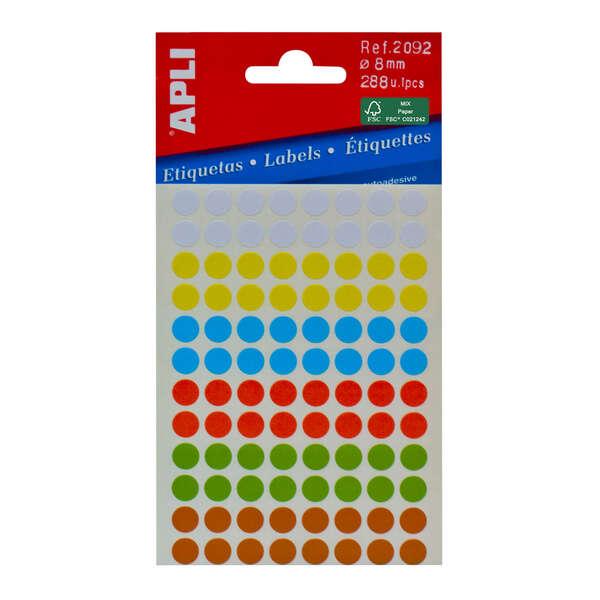 Etichetta APPI Miniibag Colori assortiti ÃƒËœ 8.0mm 3 fogli