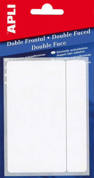 Etichette frontali bianche applicate 53,0 x 82,0mm