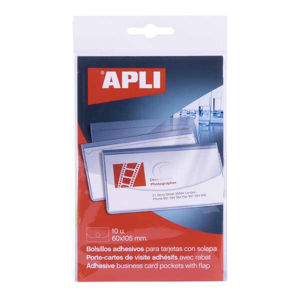 Applica scheda di supporto per buste adesive con lama di chiusura - Confezione da 10 - 100 x 60mm - Ideale per presentazioni ti