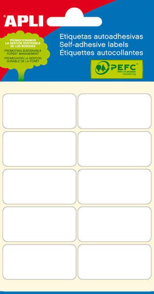 Tag APPI White Minibols 19,0 x 40,0 mm 6 fogli