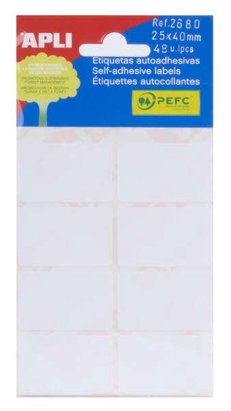 Etichetta APPI Minibols bianchi 25.0 x 40.0 mm 6 fogli