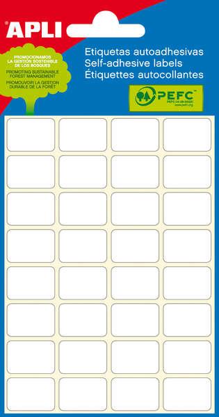Tag miniboli bianchi applicati gioielli 49,0 x 10,0 mm 4 fogli