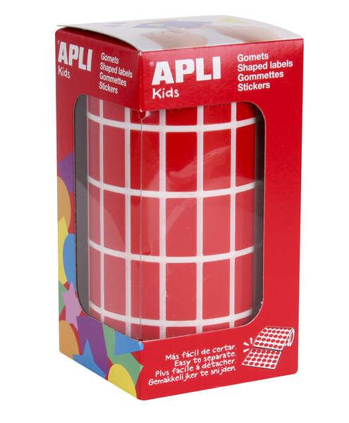 Applica rettangolare rossa - 20x10mm - 59 fogli preroqueti - 3540 gomet per roller - ideale per l'attivit dei bambini - soddis