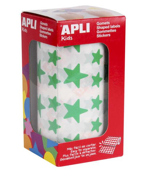 APPLI GOMET GREEN - 125 mm e 195 mm - adesivo permanente - 2360 elastici per rotolo - ideale per scuole e seminari per bambini