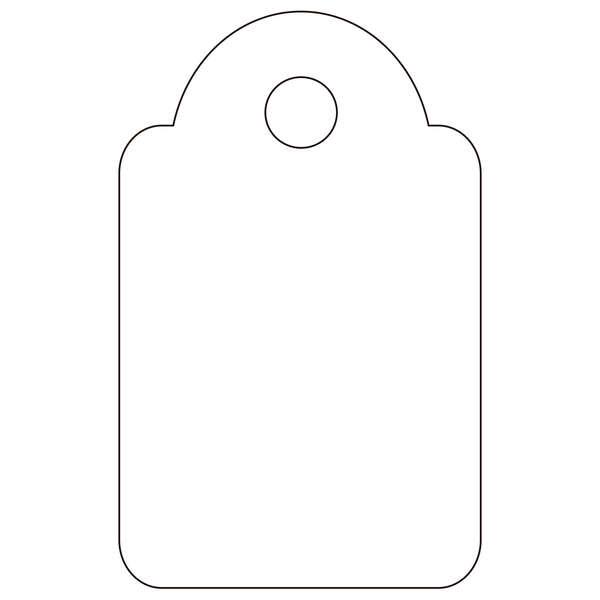 Etichette di sospensione bianche applicate 15 x 24mm 200 U.