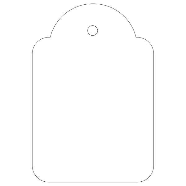 Etichetta sospensione bianca applicata 36 x 53mm 100 U.