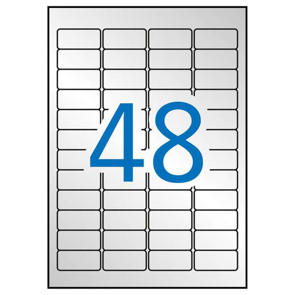 Tag metallici applicati 45.7 x 21.2 mm 20 fogli