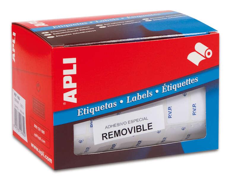 Tag PVP bianchi rimovibili in mela 16,0 x 22,0mm