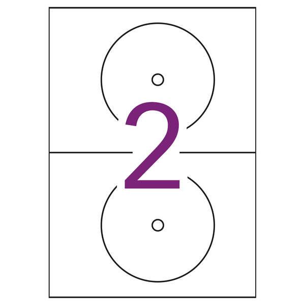Tag Applicazione CD/DVD Dimensioni removibili Matte Matte 25 fogli i/L/c