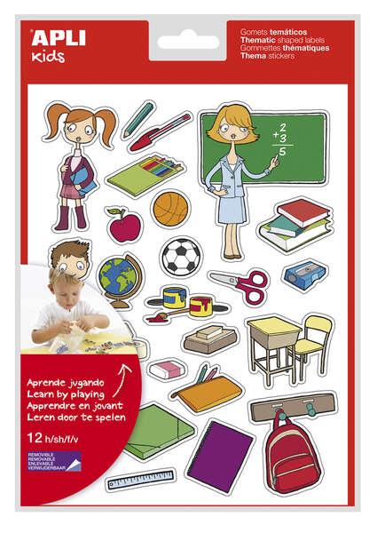 La scuola tematica applica la scuola - 312 unità - adesivo rimovibile - Illustrazioni educative - Formato ideale per le scuole