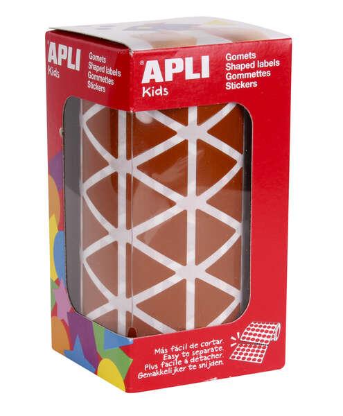 Triangolari Gomets Brown 20x20x20mm - 59 fogli pretrattati - 2832 gomet di roll - ideale per i bambini'