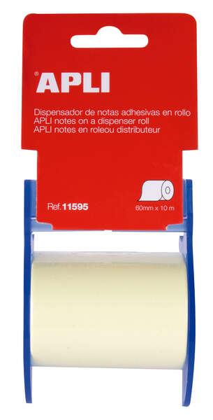 Dispenser adesivo note adesivo applicato - 60mm x 10m - facile da usare - adesivo di qualit - giallo