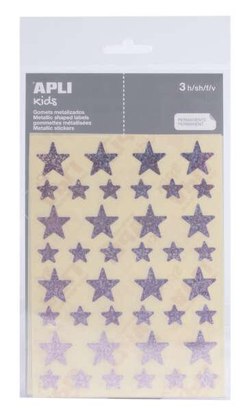 APPLI GOMET Olographics - dimensioni 125 mm e 195 mm - adesivo permanente - 120 gomet borse - creativit e sviluppo della creat