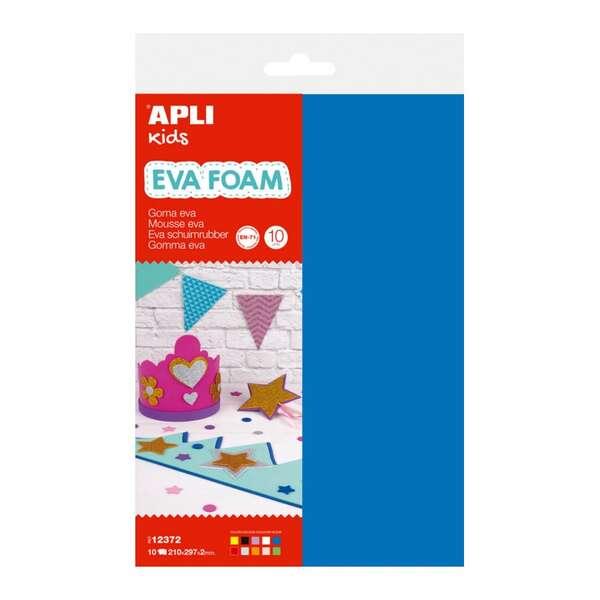 Pacchetto applicati di 10 in gomma Eva multicolore A4 - spessore 2 mm - impermeabili - calore modellabile - colori assortiti