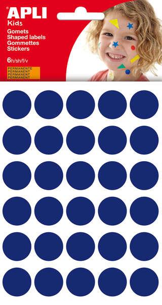 Applique tonda 20mm - 180 unità in 6 nebbie - adesivo permanente - Sviluppo di abilit e creativit - Standard EN -71 e FSC -