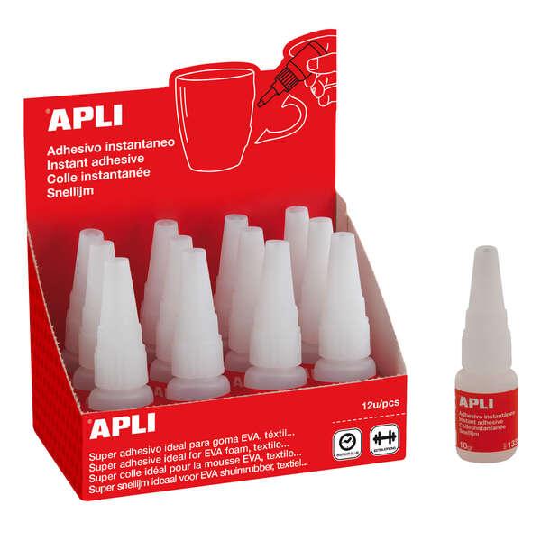Adesivo Apli Super Istantaneo 10g - Asciugatura Rapida - Formula Resistente - Trasparente
