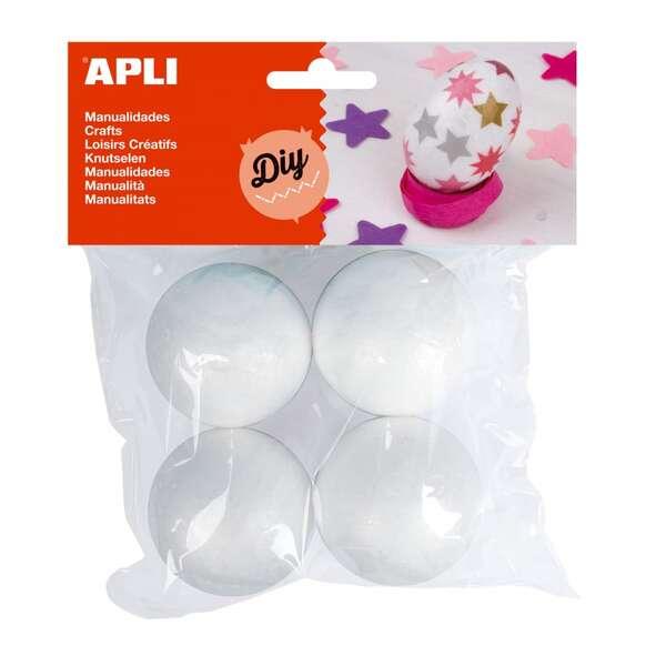 Confezione da 4 palline 50 mm - bianco