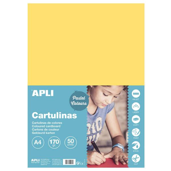 APPI Light Yellow Card A4 170G 50 fogli