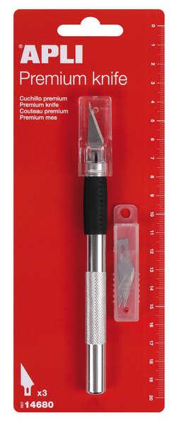 Ctello hobby di precisione premium Applium - 15 mm - Sheet inossidabile - Finitura morbida - Sostituzione della lama facile - I