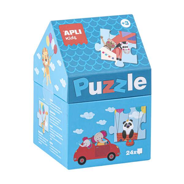 Appli Puzzle Bambini da 24 pezzi - taglia 42x28mm - pezzi resistenti e sicuri - Sviluppo di abilit e abilit - finitura lumino