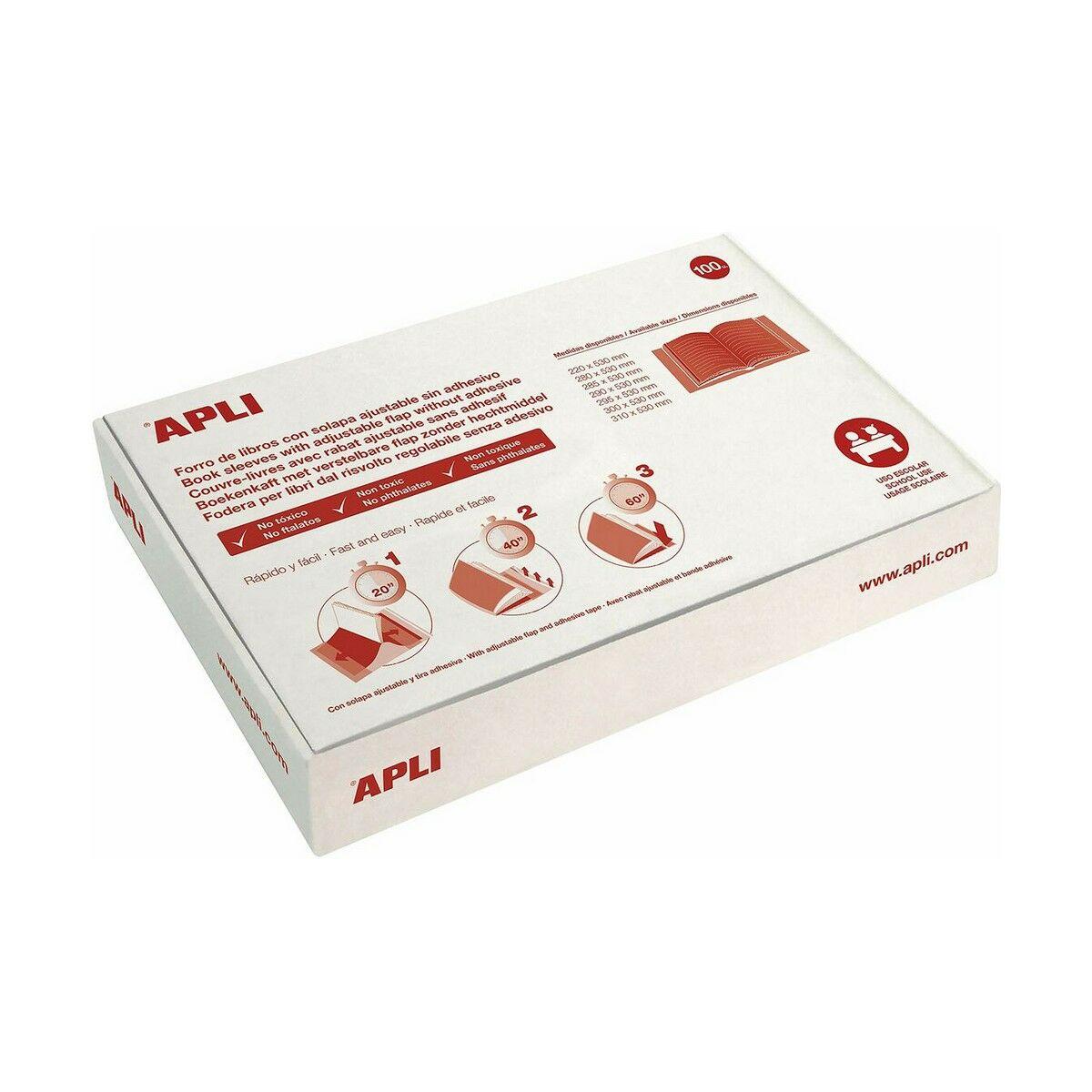 Custodia Libro Apli 29,5 x 53 cm 100 Unità Trasparente