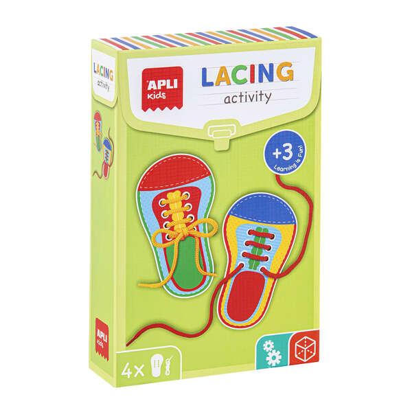 Apli Gioco di Allacciatura delle Scarpe - Formazione per Bambini - Impara ad allacciare le scarpe in modo divertente ed educati
