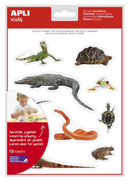 Si applica il rettile realistico e amfibio tematico - 120 gomets - immagini realistiche per mettere in relazione animali - ades