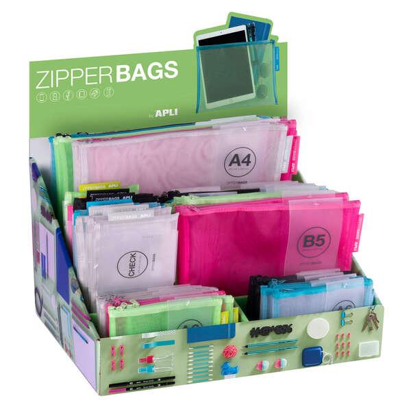 Sagni con cerniera Appli Display Stand in nylon - Sof e colori di alimentazione - Alta qualit e durata - Ideale per documenti