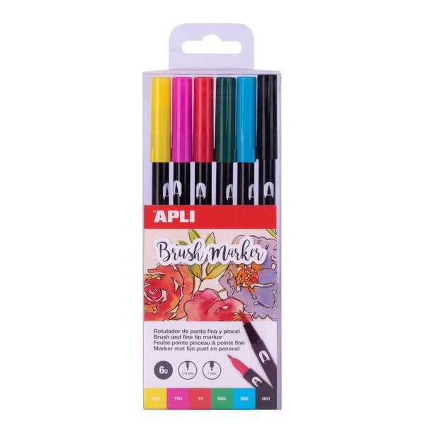 Segnali waterproof per tip a doppia tip Applica - pennello da 1-4 mm and rotunda tip da 1 mm - inchiostro a base d'acqua toile